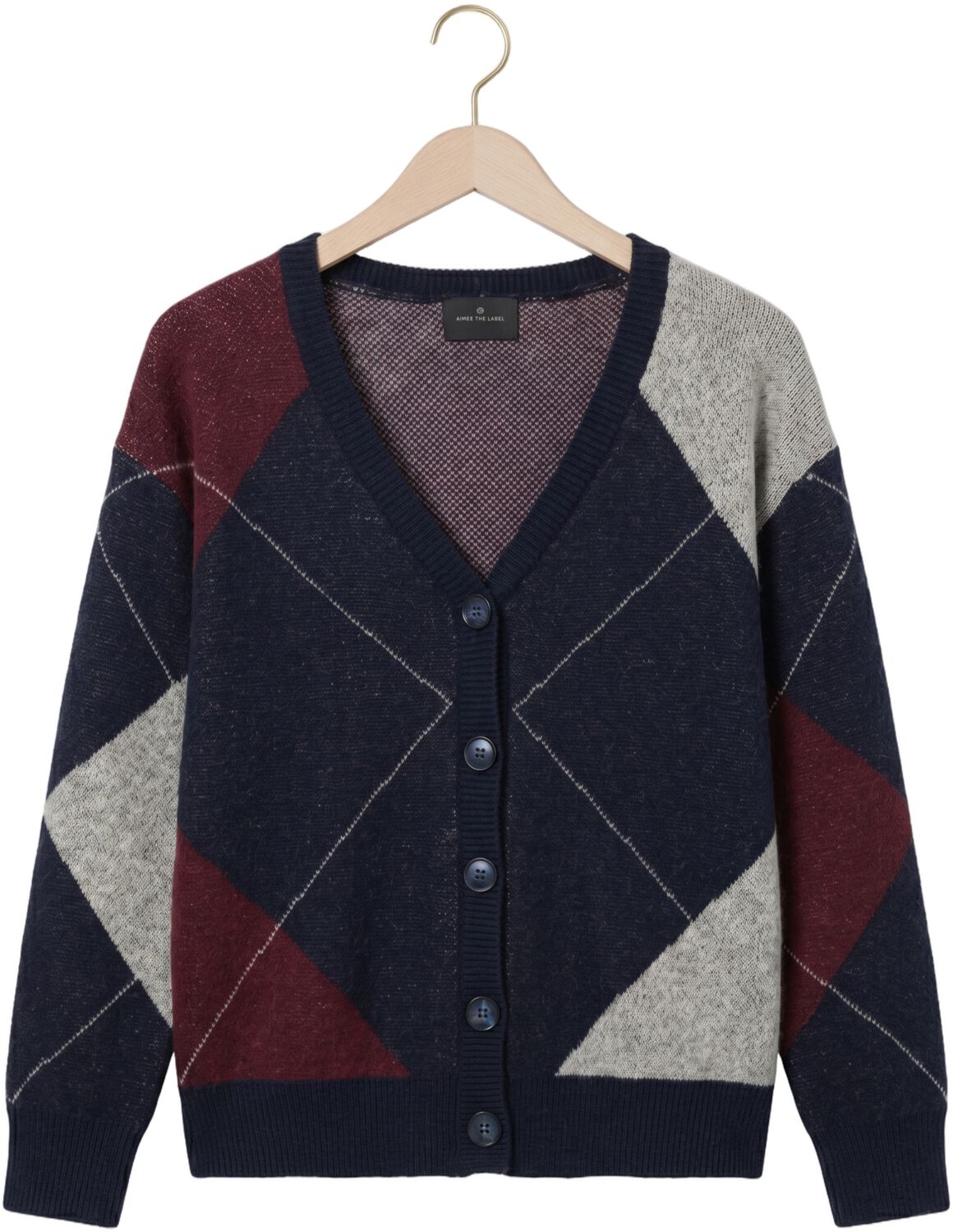 AIMEE THE LABEL Dames Truien & Vesten Kenyaw6 Knitted Cardigan Donkerblauw