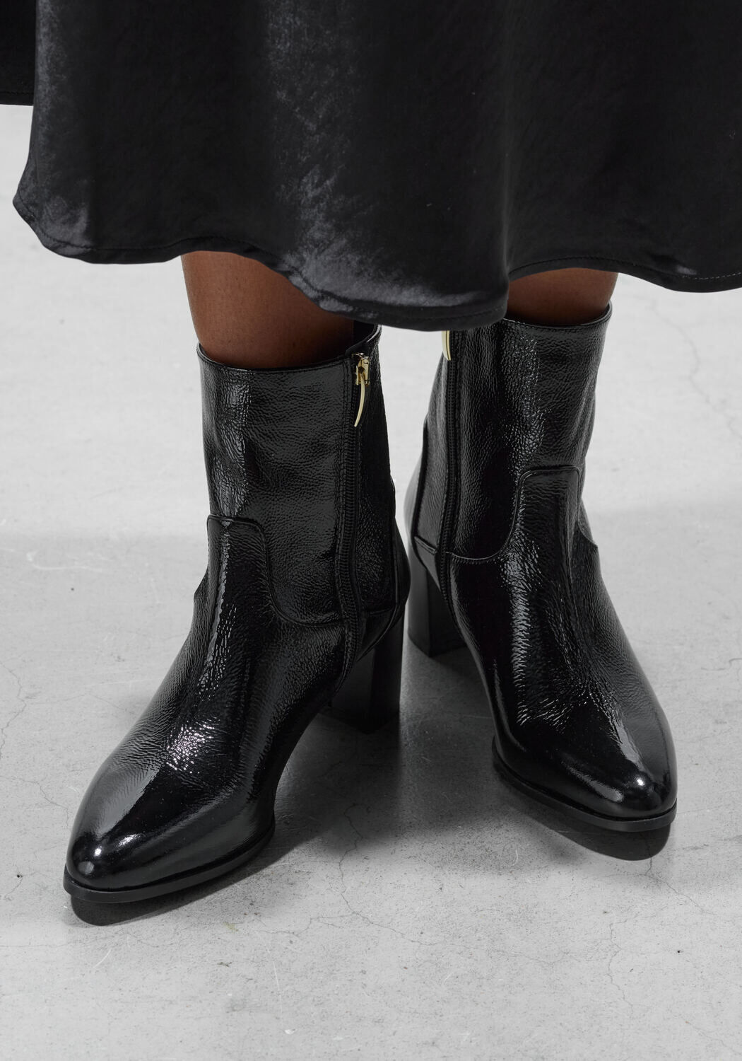 Zwarte LINA LOCCHI Enkellaarsjes 8543 - large