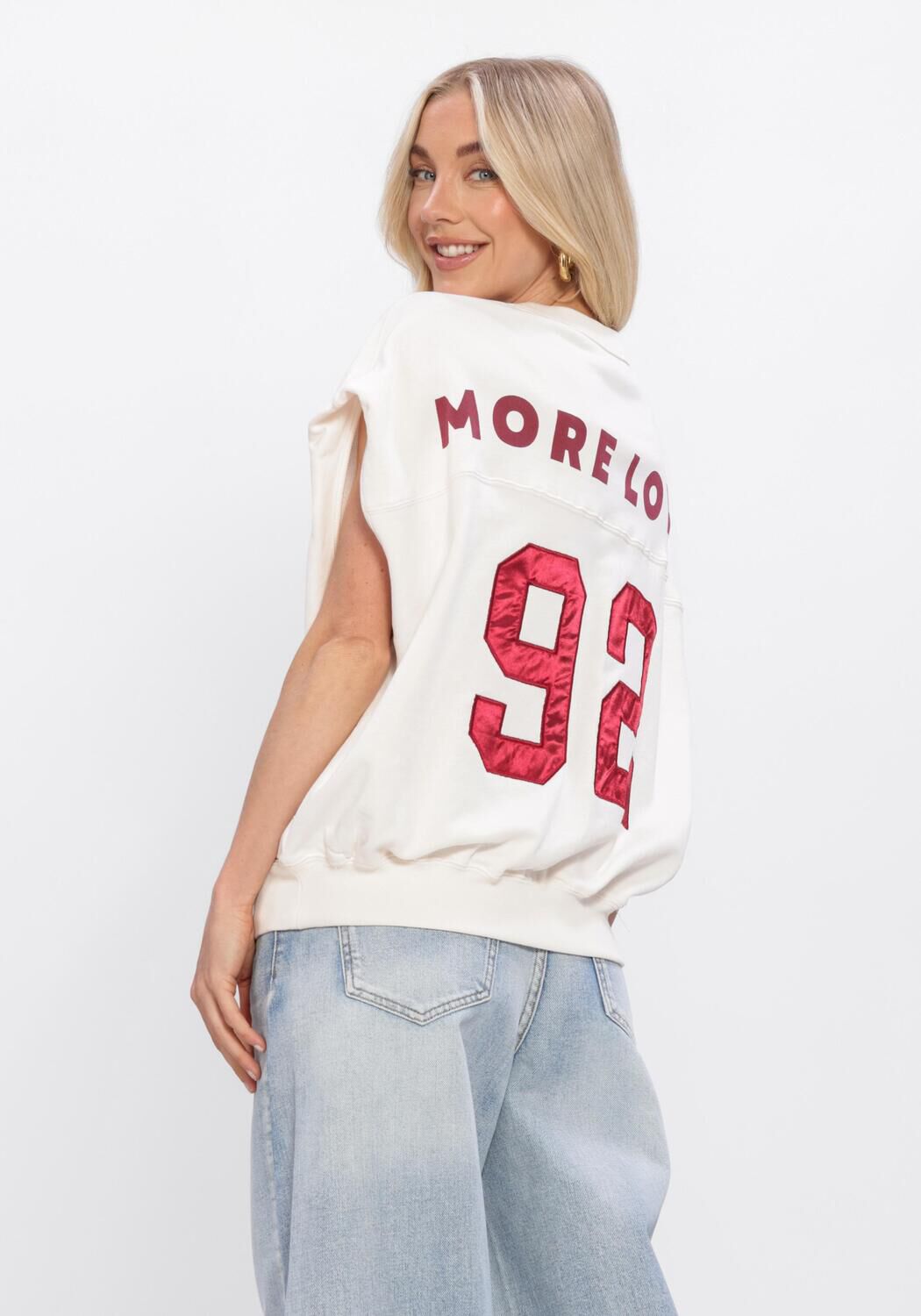 Witte CATWALK JUNKIE Truien/vesten SLEEVELESS GRAPHIC SWEATER - large