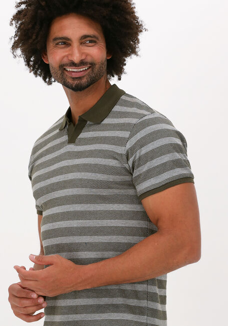 Groene DSTREZZED Polo POLO S/S BRICK STRIPE - large