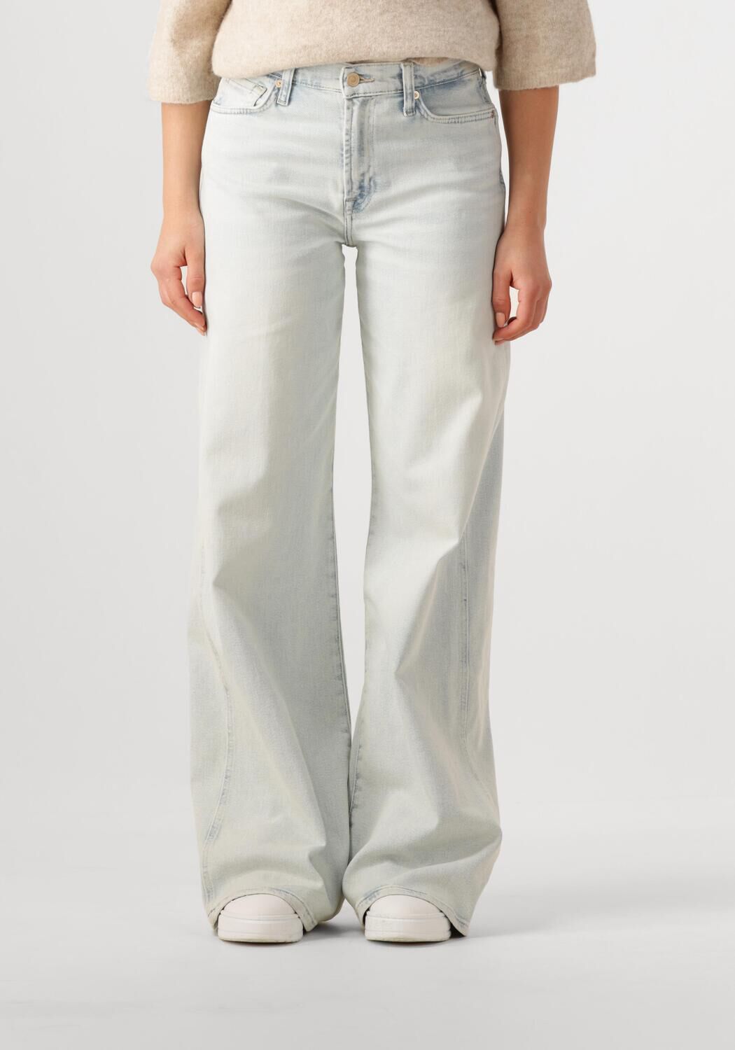 7 For All Mankind Blauwe Flared Jeans High-Waisted Wijde Pijp Blue Dames