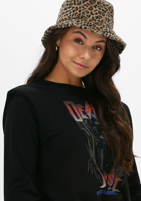 Zwarte COLOURFUL REBEL Sweater DESERT MUSE PADDED SHOULDER SW - large