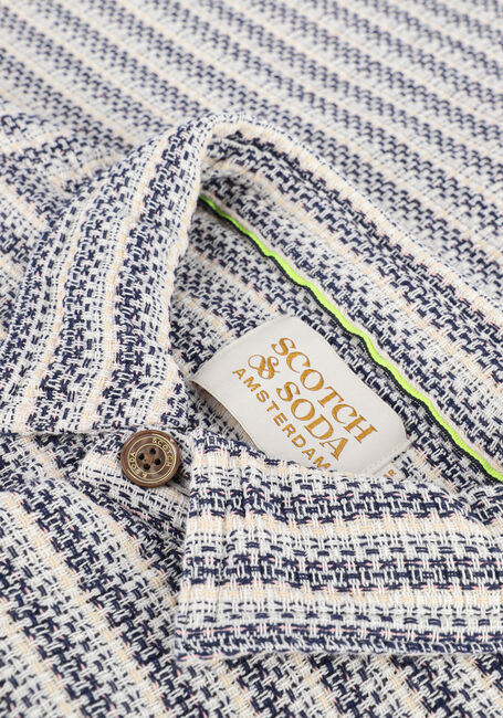 Witte SCOTCH & SODA Overshirt TEXTURED STRIPED REGULAR FIT O - large
