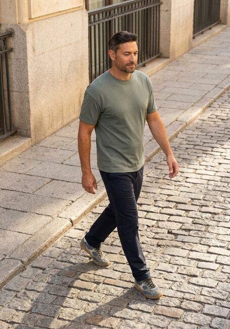 Groene DRYKORN T-shirt THILO 520198 - large