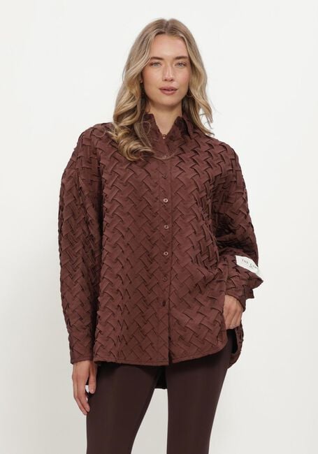 Bruine ALIX THE LABEL Blouses LADIES WOVEN PLEATED BLOUSE - large