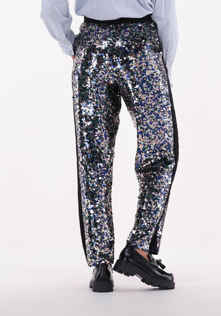 Zilveren SCOTCH & SODA Pantalon METALLIC PIECE SEQUIN HIGH-RISE PANTS - large