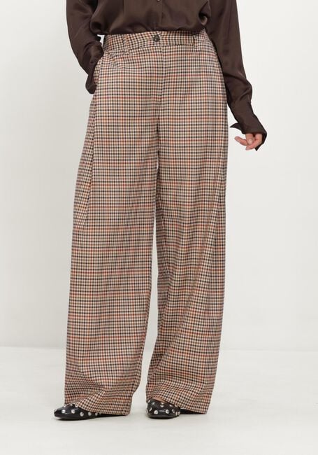 Multi SUMMUM Wijde broek TROUSERS CHECK GOJI BERRY - large