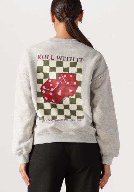 Lichtgrijze YDENCE Sweater SWEATER ROLL WITH IT - large