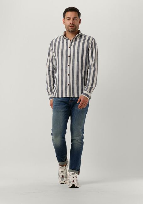 Donkerblauwe ANERKJENDT Casual overhemd AKLEIF L/S STRIPE SHIRT - large