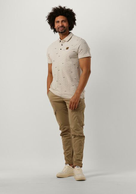 Gebroken wit PME LEGEND Polo SHORT SLEEVE POLO FINE PIQUE ALL OVER PRINT - large