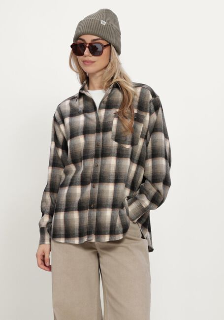 Groene NEO NOIR Blouses DALMA FLANNEL CHECK SHIRT - large