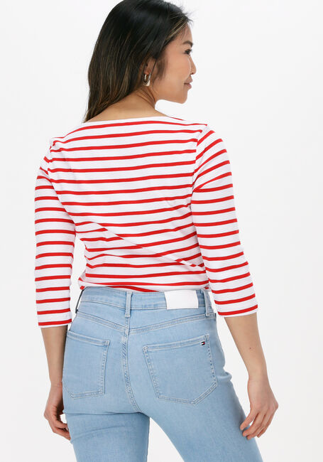 Witte TOMMY HILFIGER Top SLIM STP BOAT-NK TOP - large