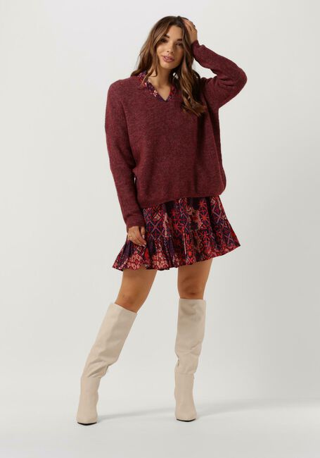 Rode MOS MOSH Trui THORA V-NECK KNIT - large