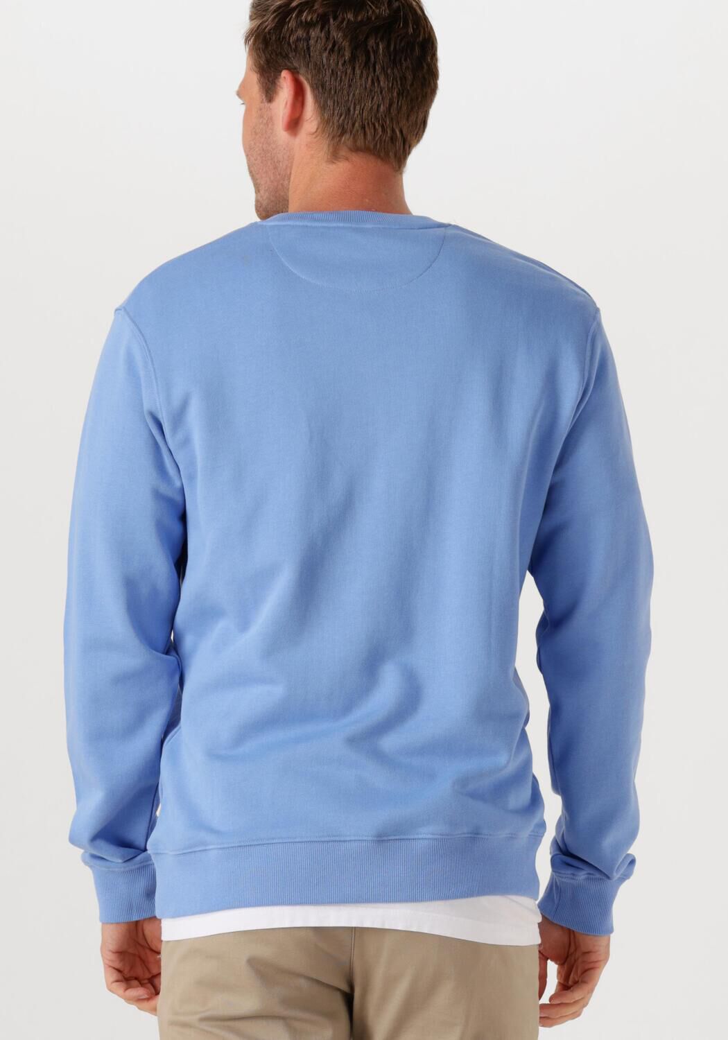 SCOTCH & SODA Heren Truien & Vesten Seasonal Core Regular-fit Logo Sweatshirt Lichtblauw