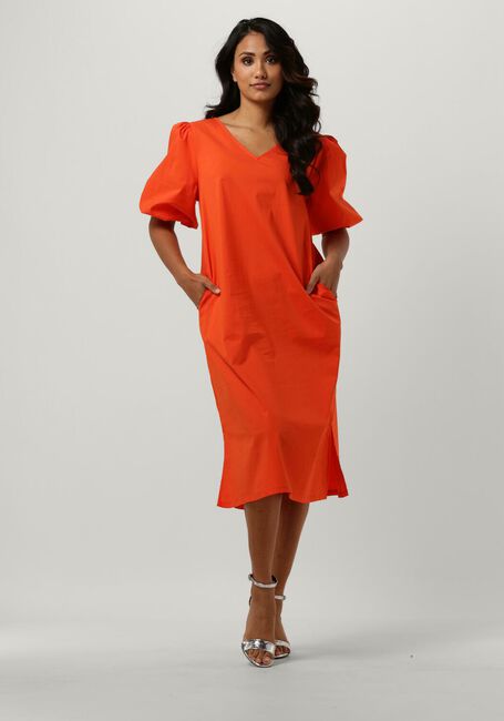 Oranje YDENCE Midi jurk DRESS JUUL - large