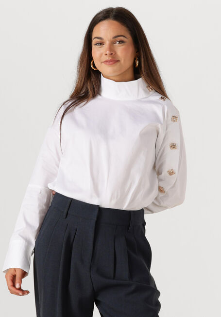 Witte CO'COUTURE Blouses SANNA ASYM BUTTON BLOUSE - large