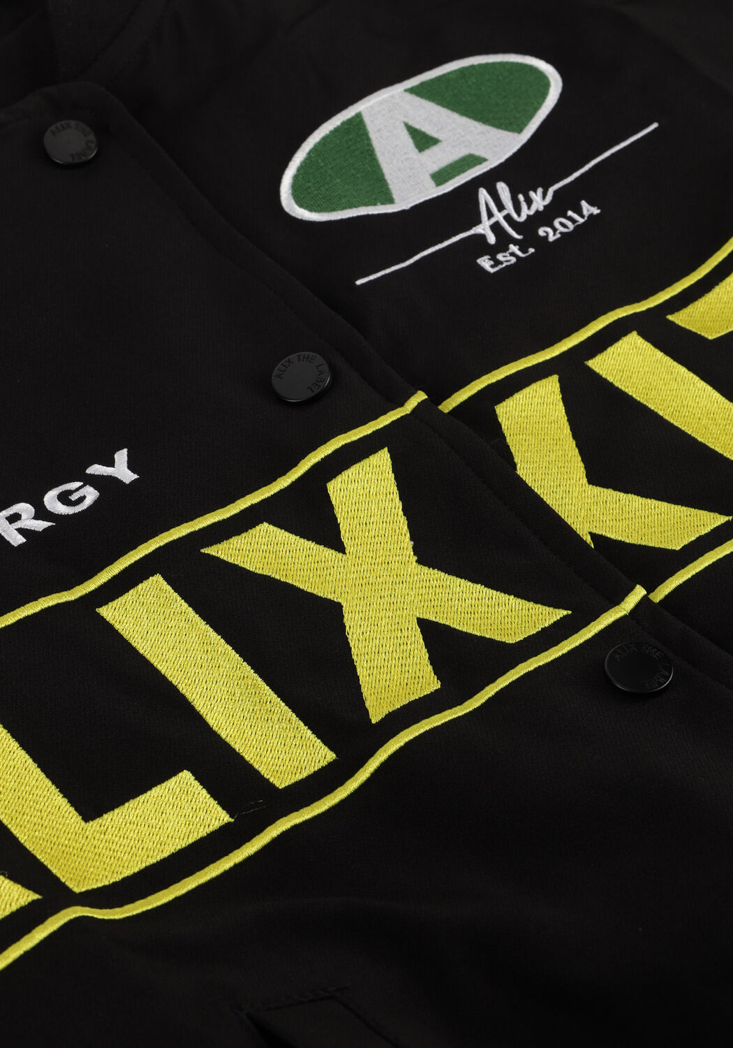 Zwarte ALIX MINI Jack WOVEN MOTOR ARTWORK JACKET - large