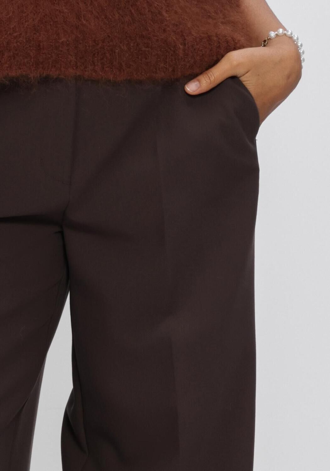 Bruine SUMMUM Wijde broek TROUSERS FOAM UNI - large