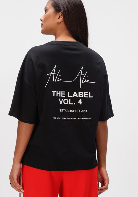 Zwarte ALIX THE LABEL T-shirt LADIES KNITTED BULL T-SHIRT - large