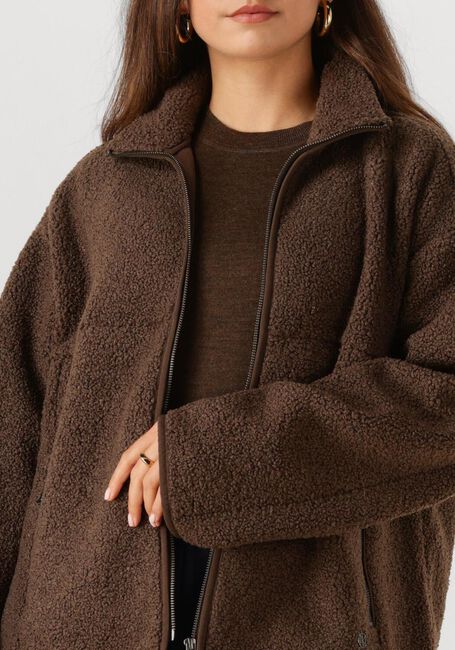 Bruine MSCH COPENHAGEN Teddy jas MSCHLETHA JACKET - large