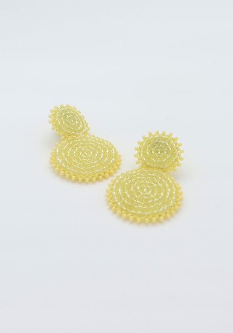Gele PAULIE POCKET Oorbellen SMALL DOUBLE BEADS EARRINGS - large