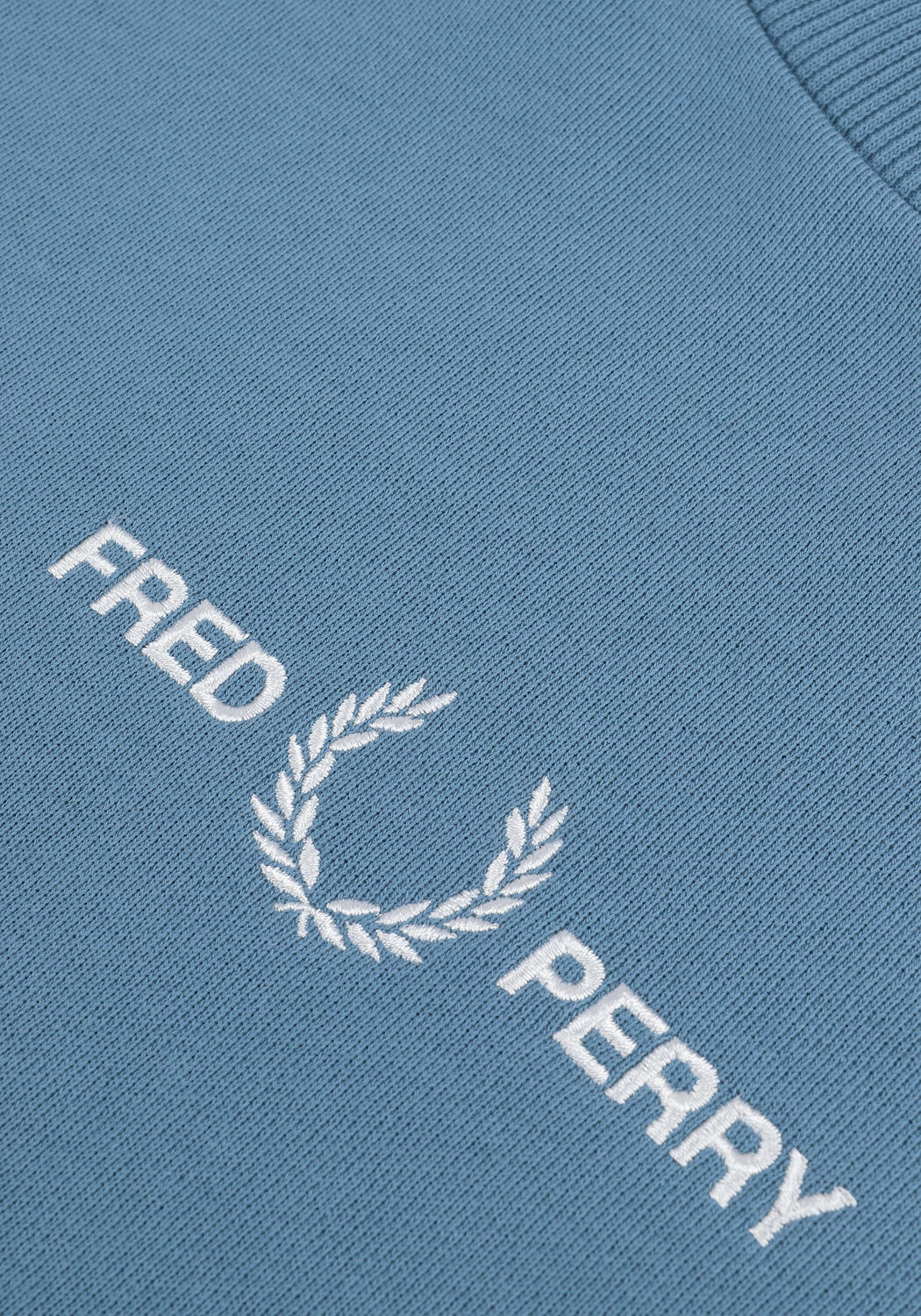 Lichtblauwe FRED PERRY Sweater EMBRIODERED SWEATSHIRT - large