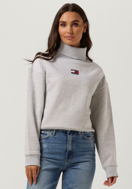 Grijze TOMMY JEANS Coltrui HEAVYWEIGHT KNITS COL - large
