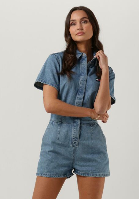 Lichtblauwe TOMMY JEANS Jumpsuit TJW BADGE DENIM PLAYSUIT - large