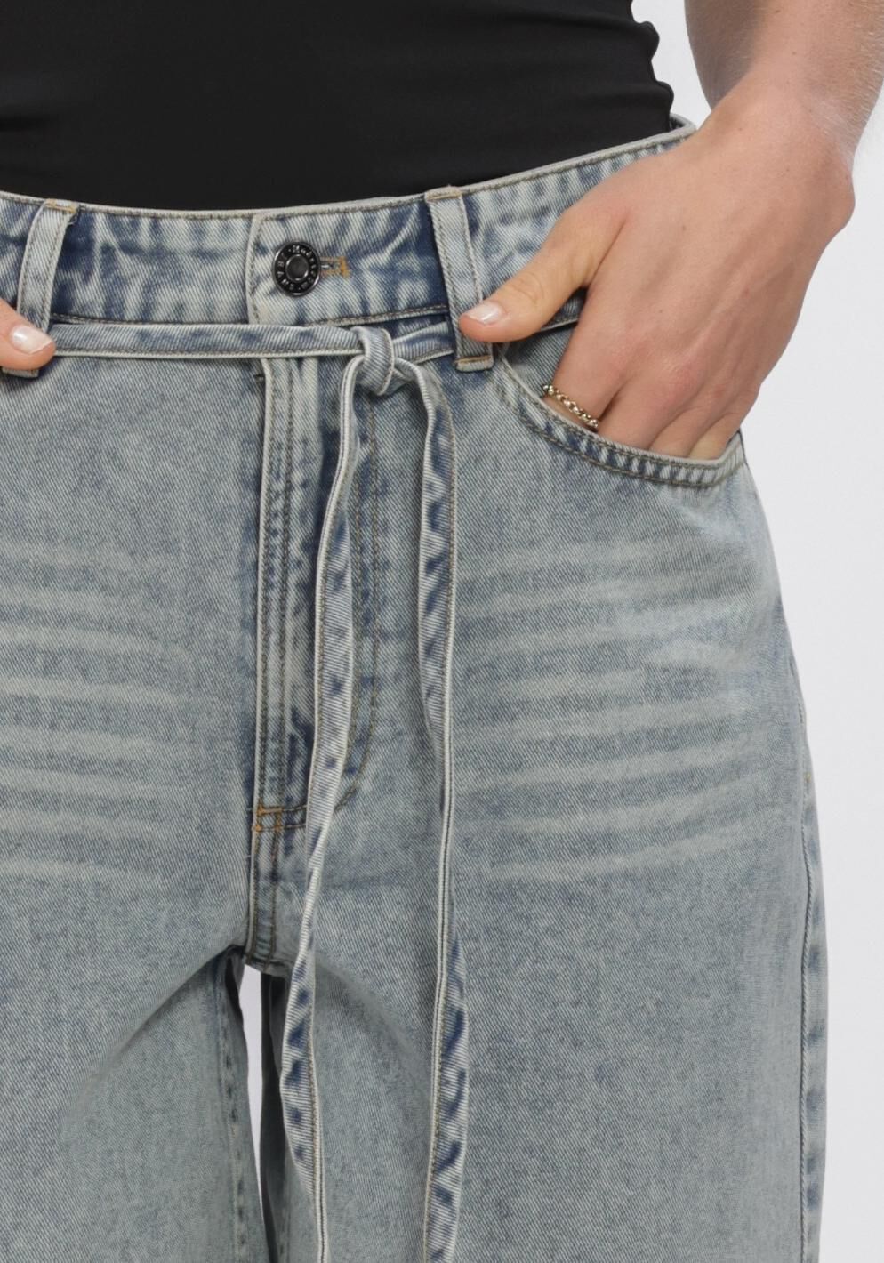 Lichtblauwe MODSTR&Ouml;M Broeken AGGIMD SHORT - large