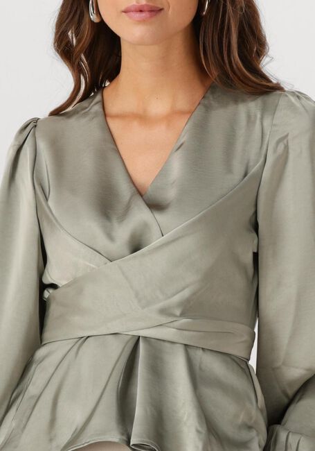 Groene NEO NOIR Blouses RISTA HEAVY SATEEN BLOUSE - large
