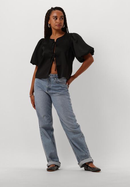 Zwarte NEO NOIR Blouses ASKA DULL SATIN BLOUSE - large