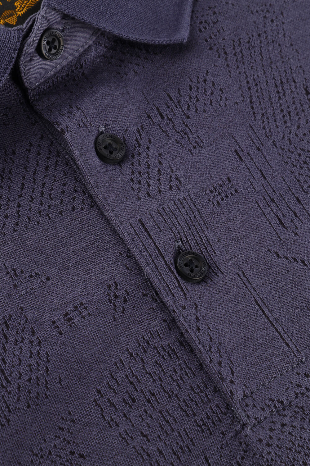 Blauwe PME LEGEND Polo JACQUARD JERSEY - large