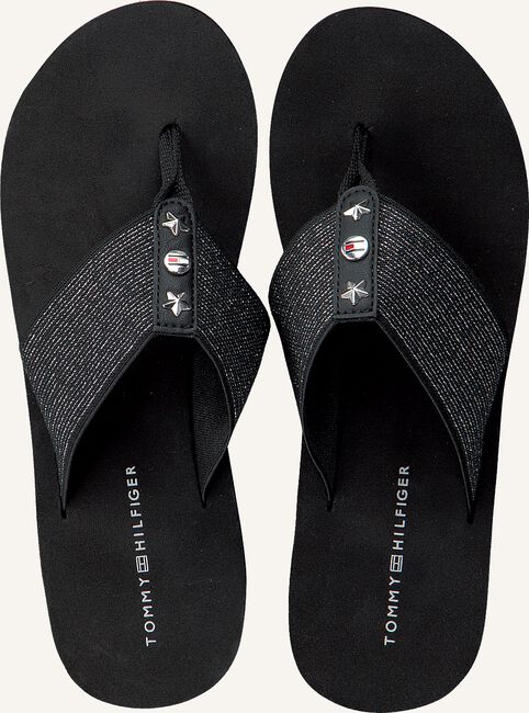 Zwarte TOMMY HILFIGER Teenslippers ELEVATED METALLIC BEACH SANDAL Zwarte TOMMY HILFIGER Teenslippers ELEVATED METALLIC BEACH SANDAL - large
