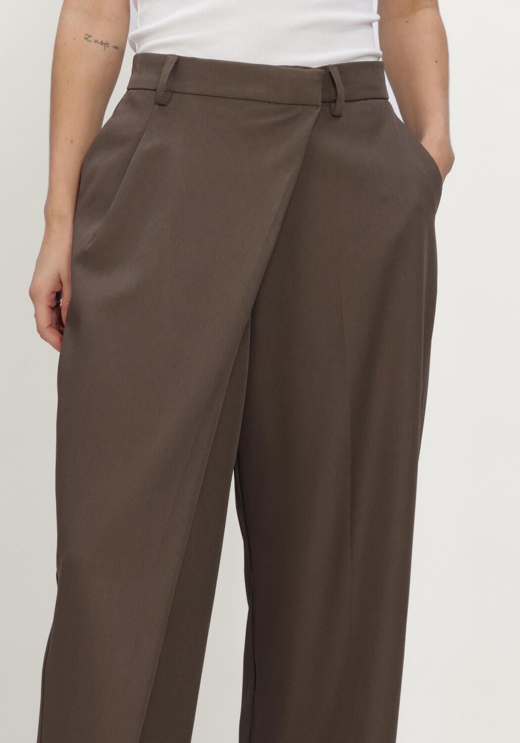 Bruine MOS MOSH Wide jeans MMAYMEN COATED PANT - large