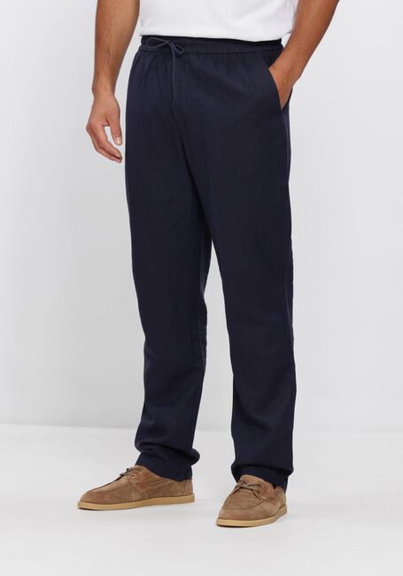 Donkerblauwe LES DEUX Wijde broek PATRICK LINEN PANTS - large