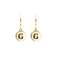 Gouden ATLITW STUDIO Oorbellen CHARACTER EARRINGS LETTER GOLD - medium