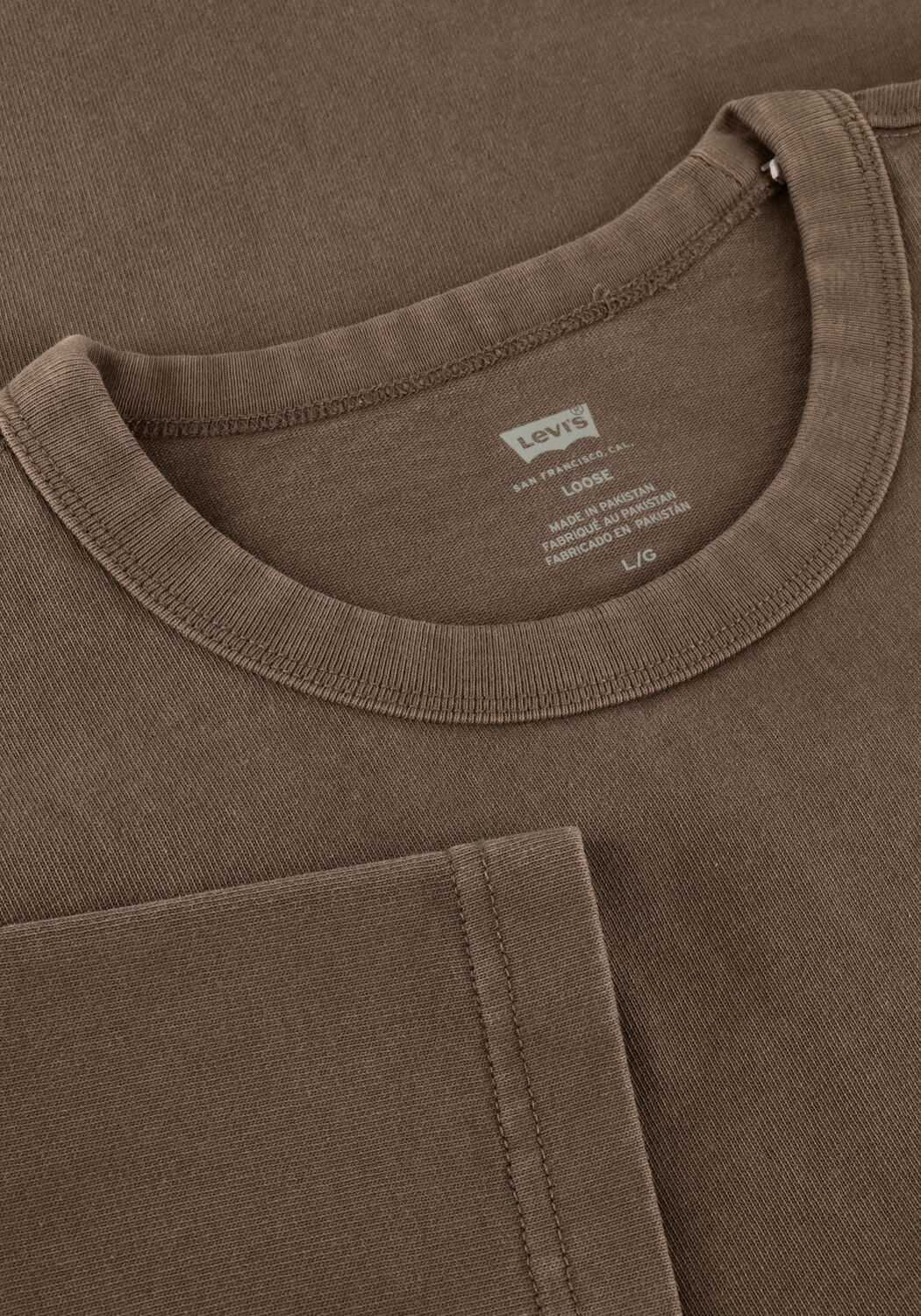 Bruine LEVI'S T-shirt HEAVYWEIGHT LOOSE TEE - large