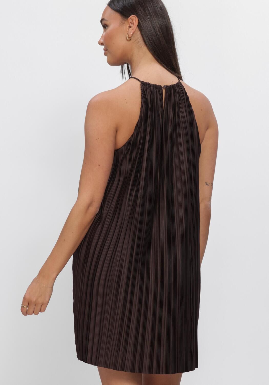 Bruine GRACE & MILA Mini jurk SS26210001 - large