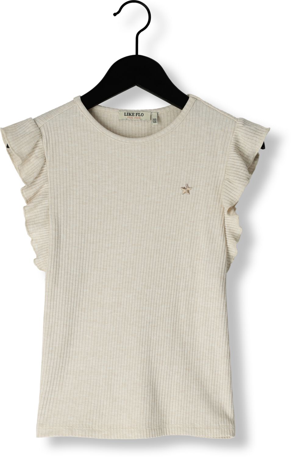 LIKE FLO Meisjes Tops & T-shirts Flo Girls Rib Shirt Ecru