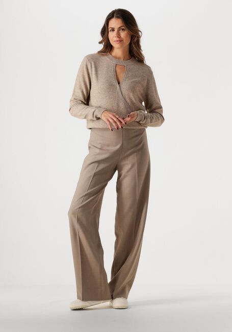 Beige VANILIA Trui PEEKHOLE WRAP SWEATER - large