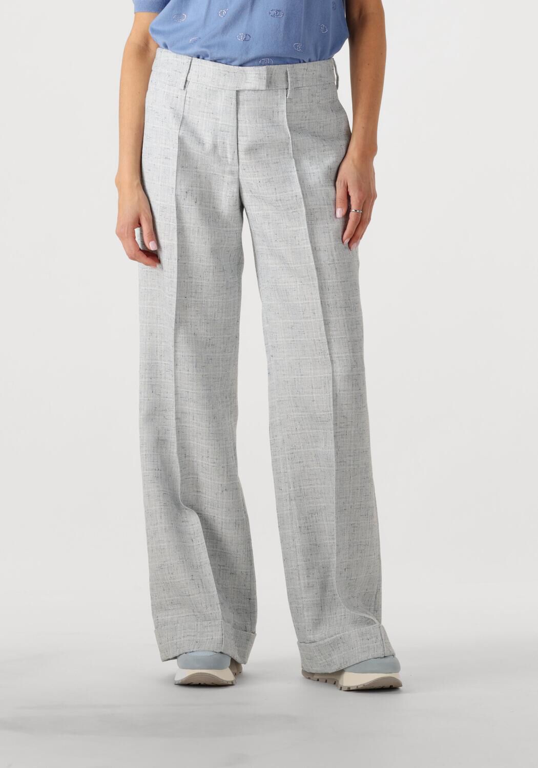 LIU JO Dames Broeken Pant.flae H.w.risvo Grijs