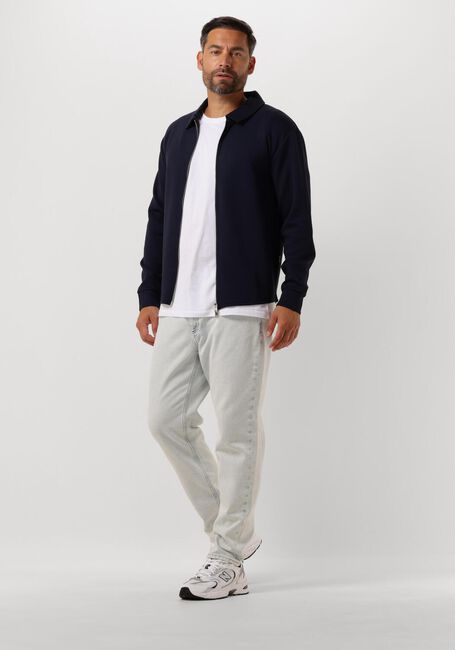 Donkerblauwe SELECTED HOMME Vest SLHEMANUEL SOFT FULL ZIP SWEAT NOOS - large
