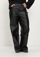 Zwarte REFINED DEPARTMENT Straight leg jeans LADIES WOVEN WIDE LEG JEANS PAYTON