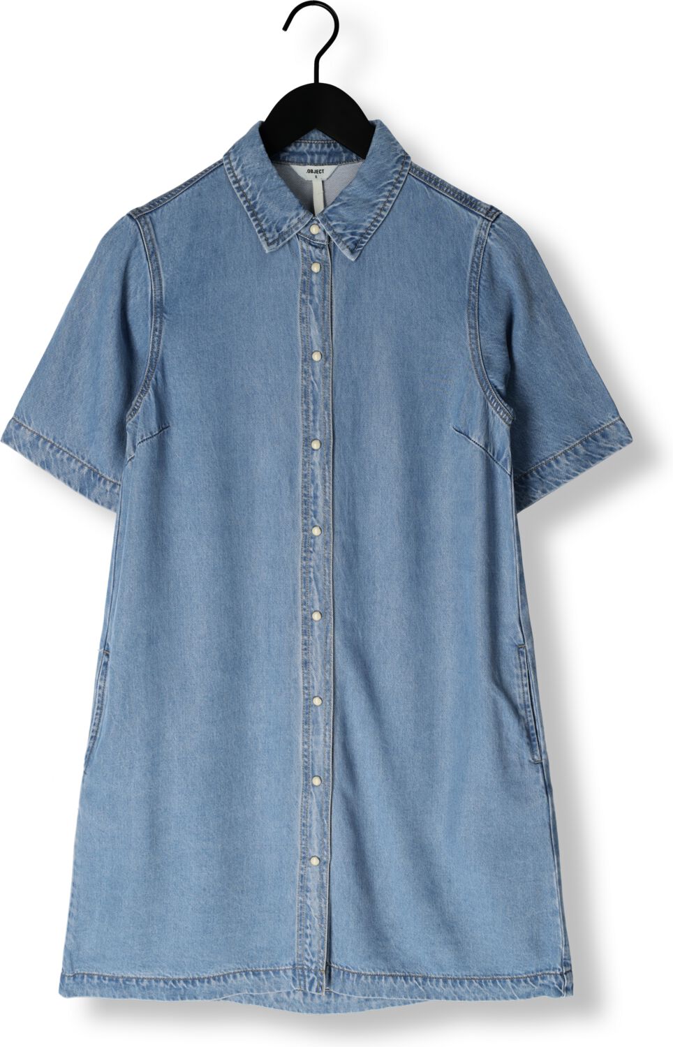 OBJECT Dames Jurken Objframe 2 4 Re Denim Dress Blauw