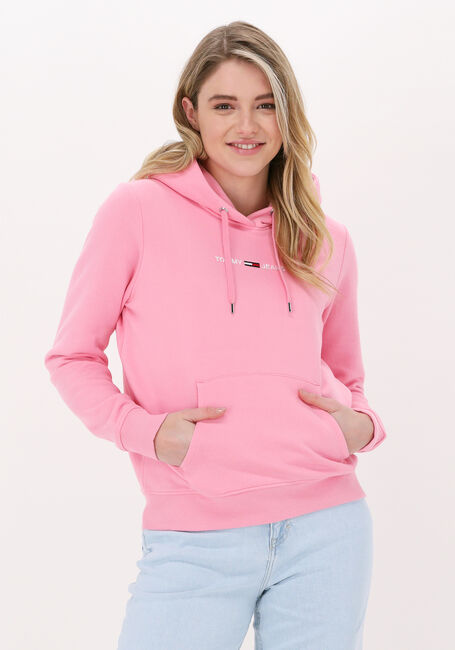 Roze TOMMY JEANS Sweater TJW LINEAR LOGO HOODIE - large