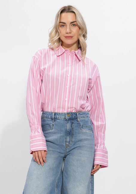 Goudkleurig CATWALK JUNKIE Blouses STRIPED BLOUSE WITH ELASTIC CUFF - large