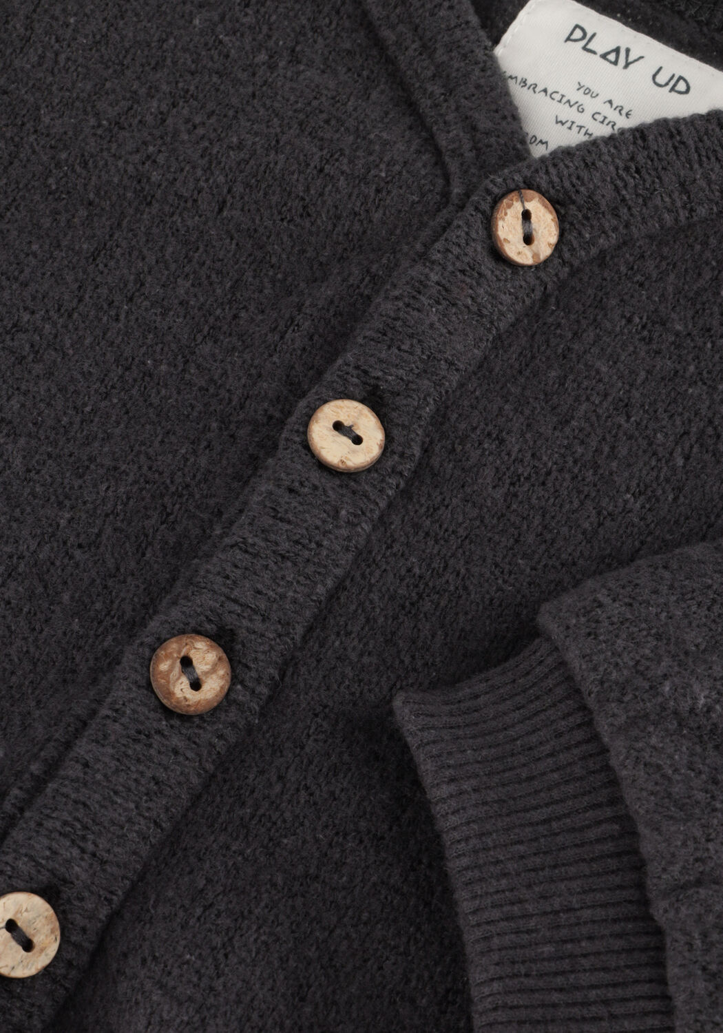 Grijze PLAY UP Vest JERSEY CARDIGAN - large