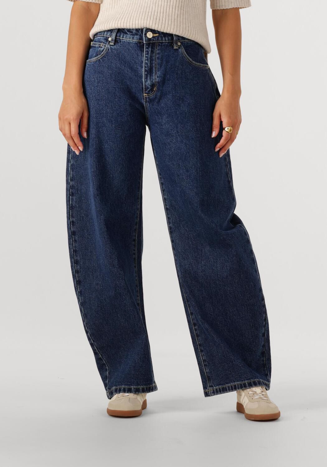 ABRAND JEANS Dames Jeans Mid Barrel Jean Tara Blauw