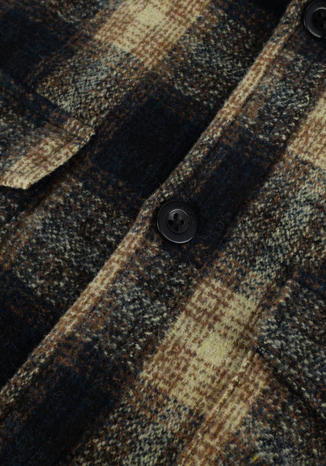 Donkerblauwe ANERKJENDT Overshirt AKLION THICK CHECK OVERSHIRT - large