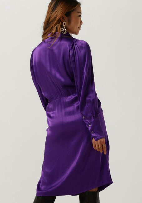 Paarse CO'COUTURE Midi jurk HARVEY DRAPE DRESS - large